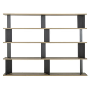 Alana βιβλιοθήκη 220x32x163εκ. Artisan Oak / Black thread