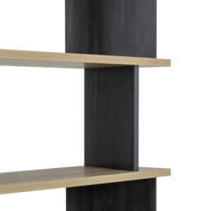 Alana βιβλιοθήκη 220x32x163εκ. Artisan Oak / Black thread