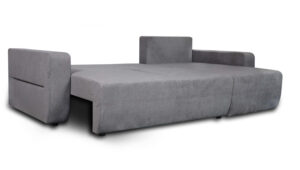 Amaretto Γωνιακός καναπές κρεβάτι με αποθηκευτικό χώρο 240x149εκ. Γκρι ανοιχτό Αναστρέψιμη γωνία