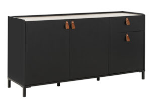 Amsterdam Mπουφές με 3 πόρτες και 1 συρτάρι 160x45x79εκ. Natural Chestnut / Black