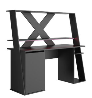 Axyon Γραφείο Gaming 157x60x145εκ. Μαύρο