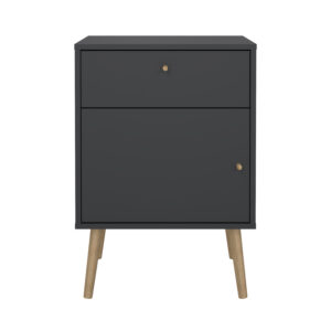 Bodo κομοδίνο με ένα συρτάρι και ένα ντουλάπι 50,2x39,1x72,1εκ. Γκρι