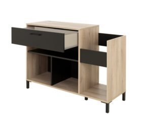 Vinyl έπιπλο για pick-up 115x40x81εκ. Light Kronberg Oak/Black
