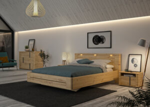 Confidence Κρεβάτι διπλό 157x210εκ. (για στρώμα 140x200εκ.) Artisan Oak