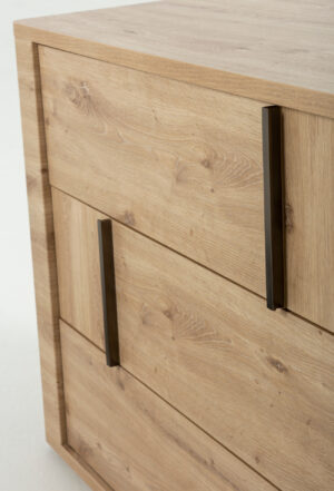 Confidence συρταριέρα με 3 συρτάρια 121x 45x80εκ. Artisan Oak