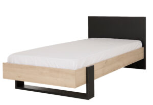 Duplex Κρεβάτι Μονό 100x204εκ. ( για στρώμα 90x200εκ.) Black/Natural Chestnut