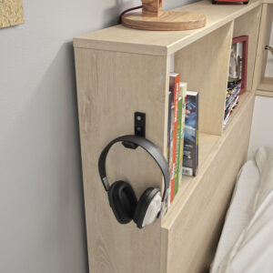 Erwan κρεβάτι μονό 120x221εκ. ( για στρώμα 90x200εκ. ) Natural Chestnut/White με αποθηκευτικό συρτάρι