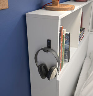 Erwan κρεβάτι μονό 120x221εκ. ( για στρώμα 90x200εκ. ) Λευκό με αποθηκευτικό συρτάρι