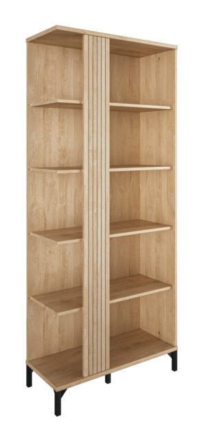 Faro βιβλιοθήκη 80x35x190εκ. Blond Oak / Μαύρο