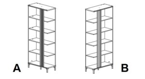 Faro βιβλιοθήκη 80x35x190εκ. Blond Oak / Μαύρο