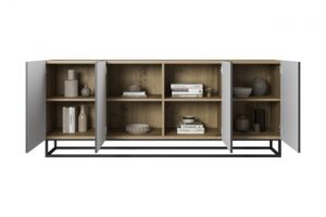 Μπουφές Sky 200x81x43cm Ανθρακί + Rivier Stone - BOG4589