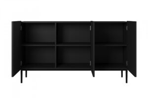 Μπουφές Niki Μαύρο Ματ + Μαύρα Πόδια 150x85x45cm - BOG4589