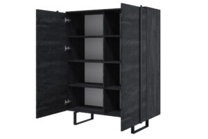 Συρταριέρα Vera Ανθρακί + Μαύρες Λαβές 120x152x45cm - BOG4589