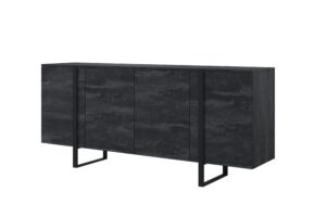 Μπουφές Vera Ανθρακί + Μαύρα Πόδια 200x87x45cm - BOG4589