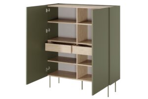 Μπουφές Dessi Λαδί + Δρυς 120x140x40cm - BOG4589