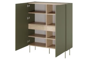 Μπουφές Dessi Λαδί + Δρυς 120x140x40cm - BOG4589