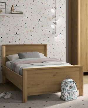 Lugano κρεβάτι μονό 209x96x80εκ. ( για στρώμα 90x190 ή 90x200εκ. ) Artisan Oak