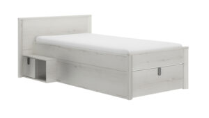 Lugano κρεβάτι με αποθηκευτικό χώρο 207x123x80εκ. ( για στρώμα 90x190εκ. ή 90x200εκ. ) Whitewashed Oak