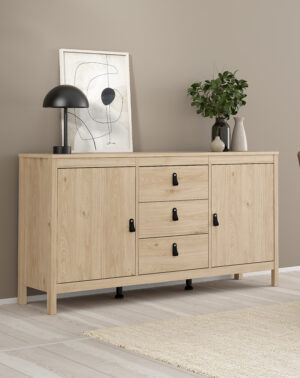 Madrid μπουφές με 2 ντουλάπια και 3 συρτάρια 151,4x38,4x79,7εκ. Jackson Hickory