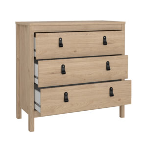 Madrid συρταριέρα με 3 συρτάρια 82,3x38,4x79,7εκ. Jackson Hickory