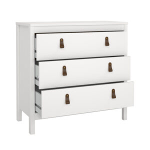 Madrid συρταριέρα με 3 συρτάρια 82,3x38,4x79,7εκ. Λευκό