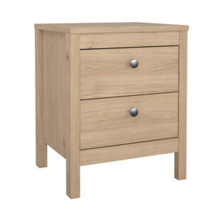 Madrid κομοδίνο με 2 συρτάρια 43,8x38,4x54,1εκ. Jackson Hickory