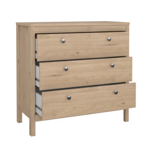 Madrid συρταριέρα με 3 συρτάρια 82,3x38,4x79,7εκ. Jackson Hickory