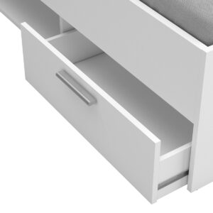 Michigan κρεβάτι με δυο συρτάρια 145x205x75εκ. ( για στρώμα 140x200εκ. ) Λευκό Ματ