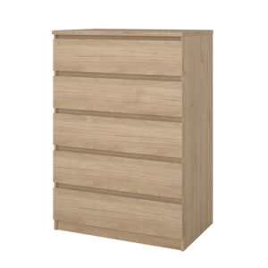 Naia συρταριέρα με 5 συρταριέρα 77x50x111,3εκ. Jackson Hickory