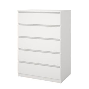 Naia συρταριέρα με 5 συρταριέρα 77x50x111,3εκ. Λευκό