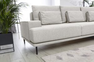 Γωνιακός Καναπές-Κρεβάτι Niki Mini/ Κρεμ/ Δεξια γωνία/ 277x80x168 BOG6374