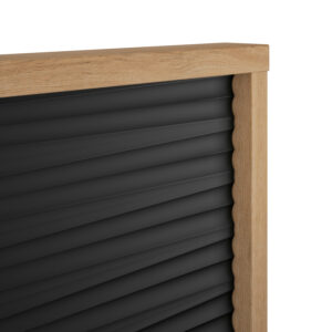 Otello κρεβάτι διπλό 180x93x204εκ. ( για στρώμα 160x200εκ.) Helvezia Oak / Μαύρο