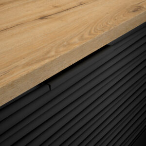 Otello συρταριέρα με 4 συρτάρια 106x45x103εκ. Helvezia Oak / Μαύρο