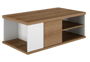 Otello τραπεζάκι σαλονιού 110x60x40εκ. Helvezia Oak / Λευκ΄ό