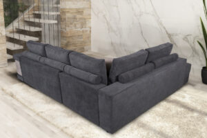 Karina Γωνιακός καναπές κρεβάτι με αποθηκευτικό χώρο & 2 σκαμπό 278x218εκ. Γκρι Αριστερή Γωνία