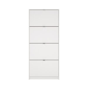 Shoes παπουτσοθήκη με 4 πτυσσόμενες πόρτες ( έως 24 ζευγάρια παπούτσια ) 70,3x24x162εκ. Λευκό