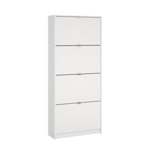 Shoes παπουτσοθήκη με 4 πτυσσόμενες πόρτες ( έως 24 ζευγάρια παπούτσια ) 70,3x24x162εκ. Λευκό