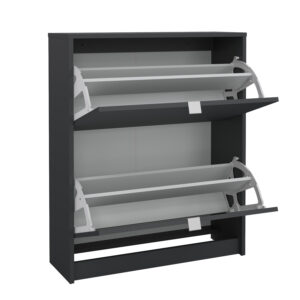 Shoes παπουτσοθήκη με 2 πτυσσόμενες πόρτες ( έως 12 ζευγάρια παπούτσια ) 70,3x24x85,2cm. Γκρι