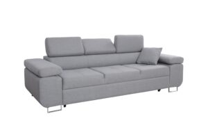 Καναπές/Κρεβάτι Anna II/ Γκρι/Ασημί πόδια 255x98x100 BOG6569