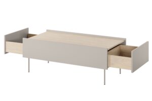 Τραπεζάκι Σαλονιού Dessi Μπεζ 120x45x60cm με 2 συρτάρια - BOG4589