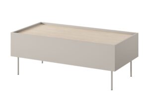 Τραπεζάκι Σαλονιού Dessi Μπεζ 120x45x60cm με 2 συρτάρια - BOG4589