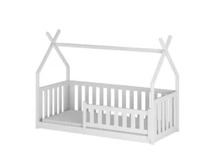 Παιδικό κρεβάτι Μονό Born για στρώμα 80x160cm Λευκό 168x87x137cm - LAN4563