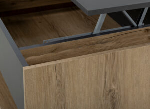 Urban τραπεζάκι σαλονιού με σερβιτόρο 90x60x44/55εκ. Helvezia Oak / Ανθρακί