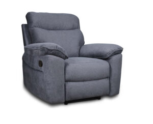 Boston πολυθρόνα Relax με χειροκίνητη ανάκλιση 101x100x102εκ. Γκρι Σκούρο ύφασμα