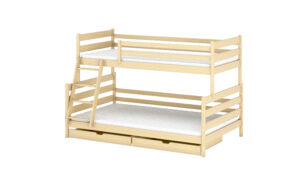 FAM 90x200/120x200 κουκέτα πεύκου με ευρύτερο κατάστρωμα LN9674