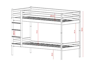 Λευκή κουκέτα NIMO 90x200 LN4321