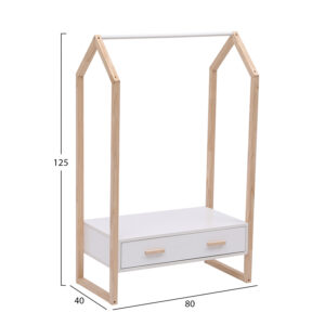 ΚΡΕΜΑΣΤΡΑ ΜΕ ΣΥΡΤΑΡΙ ΠΑΙΔΙΚH PEPE HM2492.03 ΜΕΛΑΜΙΝΗ-ΞΥΛΟ ΠΕΥΚΟΥ 80x40x125Υεκ