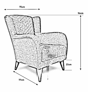 Camper πολυθρόνα 75x77x96εκ. Καφεγκρι