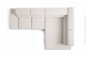 Γωνιακός Καναπές/Κρεβάτι Taler/ Κρεμ/ Δεξιά γωνία/ 312x96x214 BOG5923