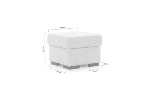 Πουφ Tare Mini χωρίς αποθηκευτικό χώρο/ Μπεζ/ 60x45,5x60/ BOG235